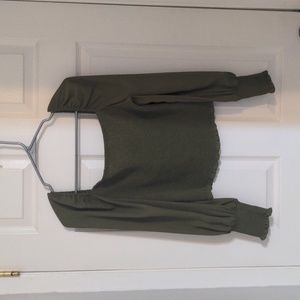 Gianni Bini Olive Green Crop
